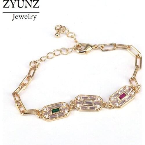 4PCS, Rectangle Chain Bracelet, Oval Bar Connector Chain Bracelet , Cable Link Chain Bracelet Bridesmaid Gift