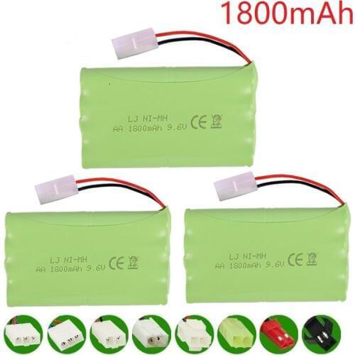 High Capacity 9.6v 1800mah Battery Upgrade 9.6v battery for electric toys RC car ship Trucks 9.6 v rechargeable battery 3Pcs/set