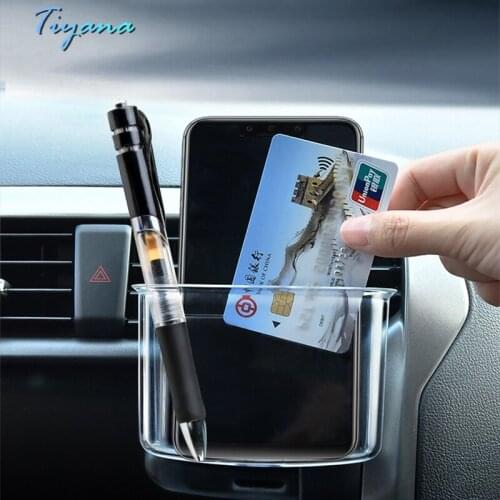 Car Storage Box For Car/Home Dual Use Air Outlet Mobile Phone Recharge Multi Function Bag Seat Gap Transparent Storage Base 5