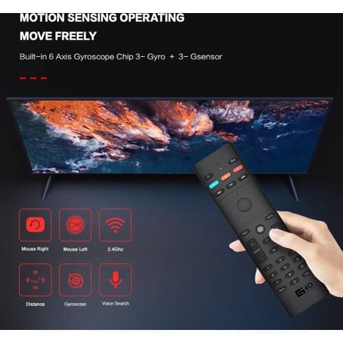 G40S 2.4GHz Wireless Air Mouse 6-Axis Gyro Voice Remote for PC Android TV Box Electronic Smart Home Accessories