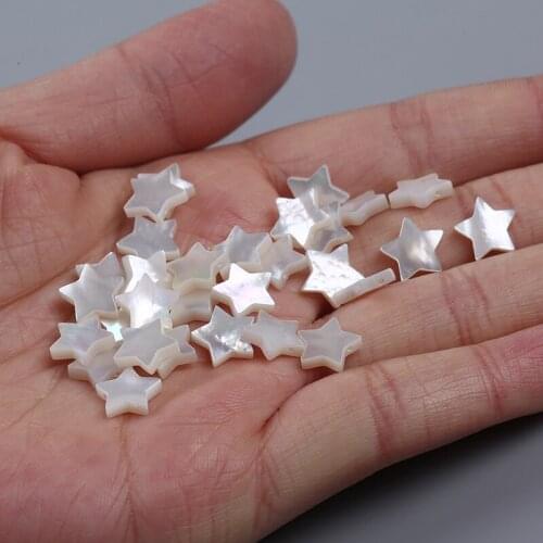 10mm Natural Star Mother Of Pearl Shell Beads For Making Jewellery