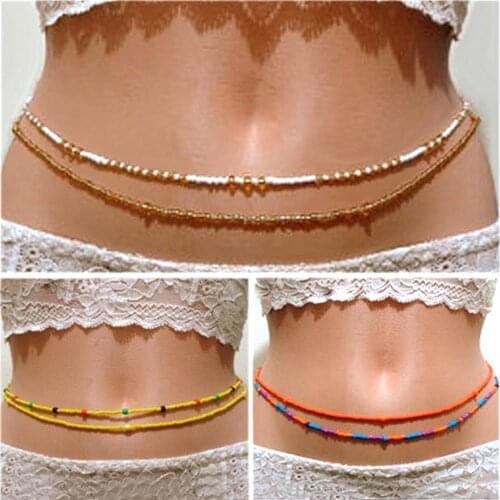 DoreenBeads Fashion Body Belly Chain Necklace For Women Girl Beach Accessories Multicolor Body Jewelry 80cm long, 1 Piece