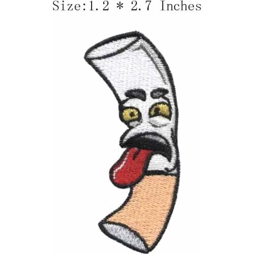 Chef patch 2.7"high embroidery for red color/funny face/tongue
