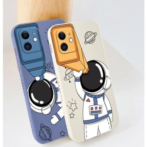 Space Astronaut Case For iPhone 12 Pro Max Mini 11 Pro Max X XR XS MAX SE2020 8 7 6 6S Plus Shockproof Soft Phone Cover Coque