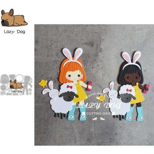 Girl Taking pictures Easter Metal Cutting Dies Scrapbooking Stencil DIY Craft Embossing Die Cuts Card Making New Dies For 2020