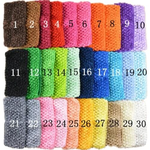 20pcs/lot Hot Sale 2.75 Inch Elastic Crochet Headband Girl Pettiskirt Hair Accessories DIY Boutique Supply H017