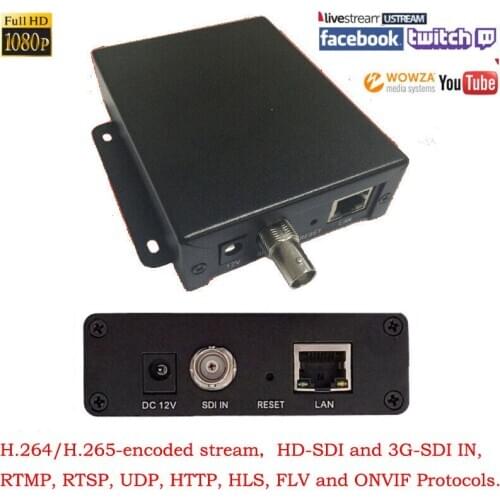 H.264/H.265 SDI Video Encoder via HTTP RTSP RTMP UDP ONVIF to IPTV Stream Broadcast
