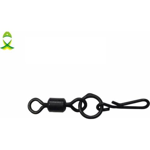 JSM 10 pcs/lot Carp Fishing Swivel with Quick Change Snap Rigs for Carp Fishing tackle Accessories