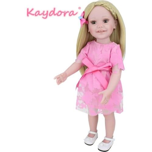 KAYDORA Reborn Baby Doll Princess lol Full Vinyl 18 inch Lifelike Realistic Silicone Bebe Lovely New Boneca America