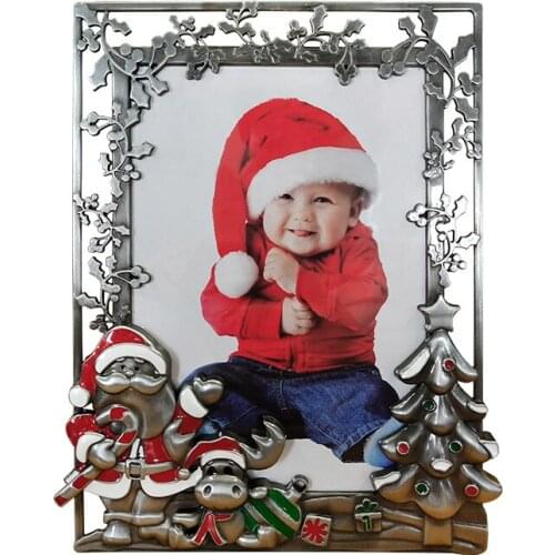 6 Inch Creative Metal Christmas Photo Frame Living Room Ornaments