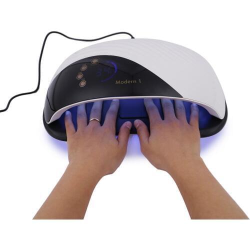 Modern1 120W UV Gel Nail Lamp LED Nail Dryer Proressional LCD Display Curing Gel Polish Two Hands Lamp 42pcs Beads With Fan