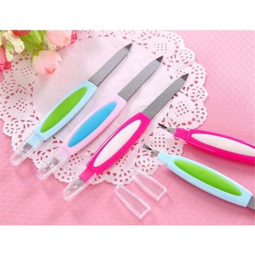 Hot 480Pcs 2 in 1 Nail Files Professional Stainless Steel Dual-use Cleaning Manicure Beauty Nail Art Tools Manicure tool