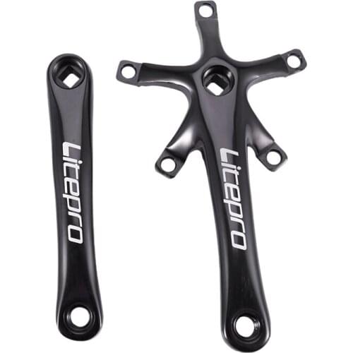 Litepro Folding Bike Crankset Crank 170mm for 130mm BCD Bottom Bracket Chainring Bolts Square Holes Bike Accessories