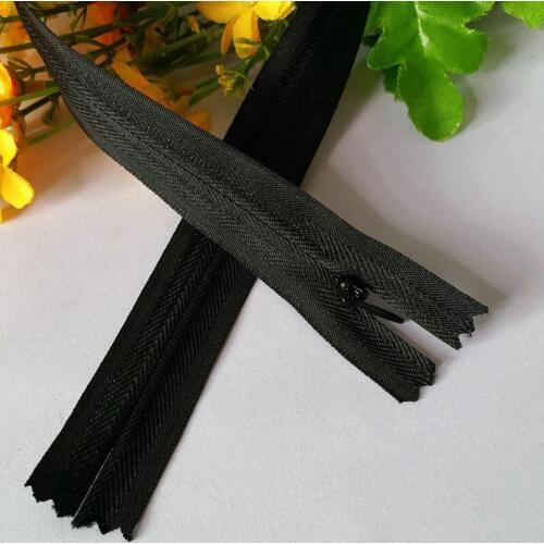5pcs 50cm black Nylon Invisible Zippers Tailor Sewing Tools Garment Accessories 19 Inch with free shipping
