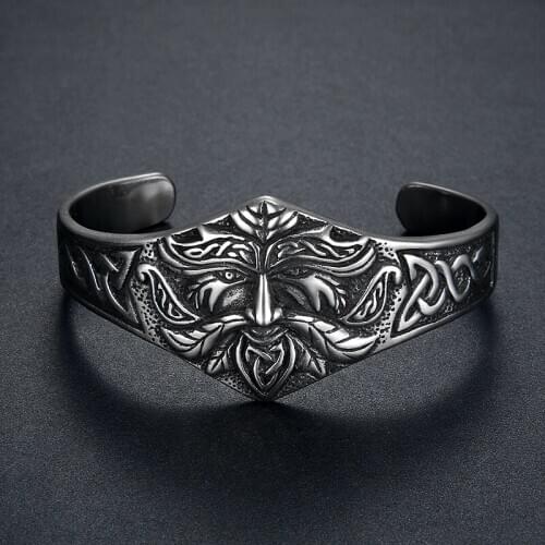 Arrival Antique Color Mens Handmade Nordic Rune Bangle Viking New Jewelry Cuff Bangles