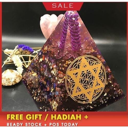 Orgonite Pyramid Orion Energy Tower Love Fortune Energy Converter Reduces Negative Energy Resin Decorative Craft Jewelry Gift