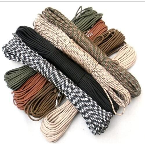 ZK20 3M 10M 15M 550 Paracord Parachute Cord Lanyard Rope Mil Spec Type III 7 Strand Climbing Camping Survival Camping Rope