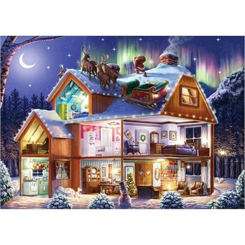 Full Square Resin Diamond Painting Santa Claus Cross Stitch 5D DIY Diamond Embroidery Mosaic New Arrival Home Decoration