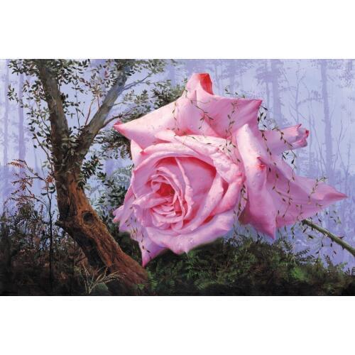 Rose morning fog The wooden puzzle 1000 pieces ersion jigsaw puzzle white card adult childrens educational toys