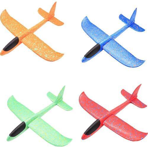 38cm Foam Big Hand Throw Aircraft DIY Airplane Model Launch Flying Glider Kids Toy DIY Kids Toys Outdoor Game Fun Gift Toys
