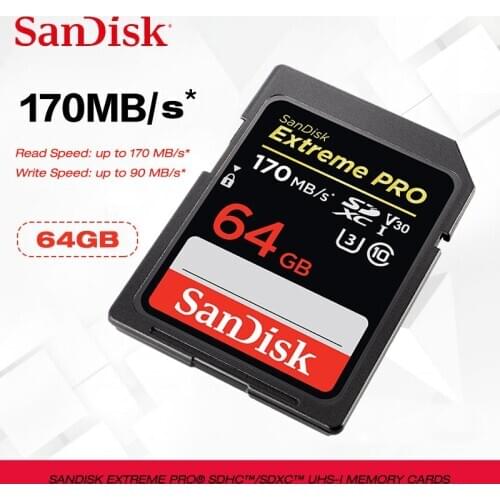 NEW SanDisk SD card 128g 256g SDXC/SDHC up to 170MB/s sd card 64gb 32gb C10 U3 V30 UHS-I cartao de memoria Flash Card for Camera