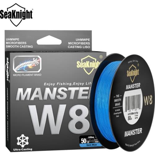 SeaKnight W8 Fishing Line 150M 300M 500M 8 Strands 0.16-0.50mm Strong Durable Braid PE Line 15 To 100LB For Saltwater Freshwater