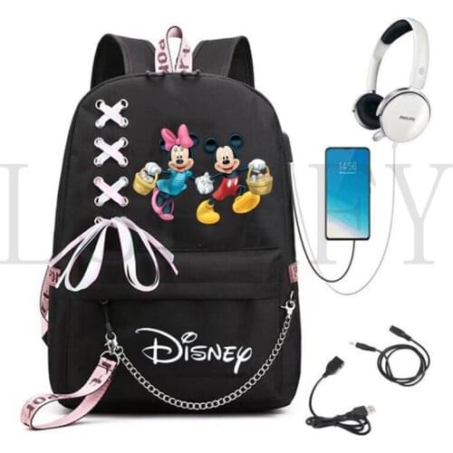 Cartoon Mickey Minnie Schoolbag Backpack Lovely Students Boys Girls School Bags Beautiful Pattern Backpack Mochila Infantil