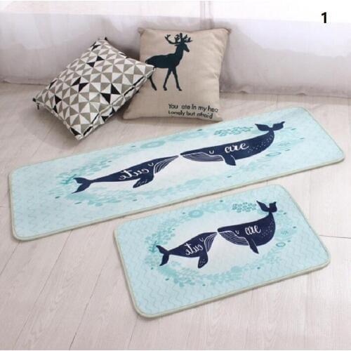 UBRUSH 40*60CM Anti-skip cartoon Hallway Carpets, Bedroom Living Room Tea Table Rugs, Polyester+PVC kitchen Floor Bathroom Mats