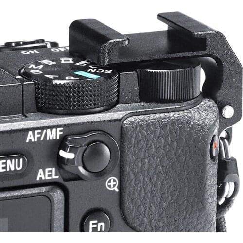 For Sony A6400 Camera Microphone Cold Shoe Plate Quick Release Microphone Hot Shoe Extension Adapter for Sony A6400 Camera