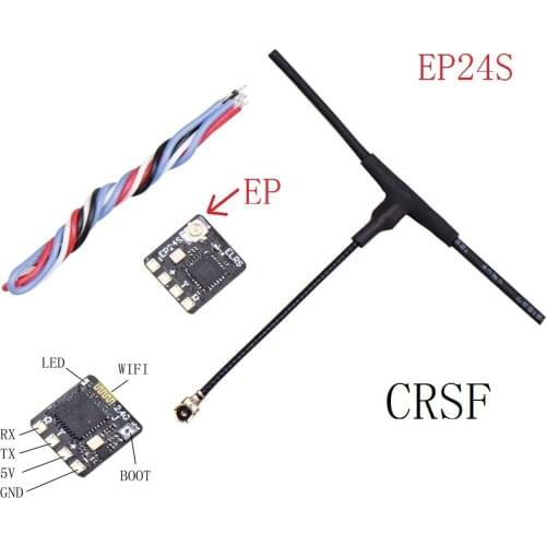 Ultra-small 2.4G ELRS EP24S / SP24S Long Range Receiver High Refresh Rate MINI RX for ExpressLRS RC Remote FPV Racing Tinywhoop