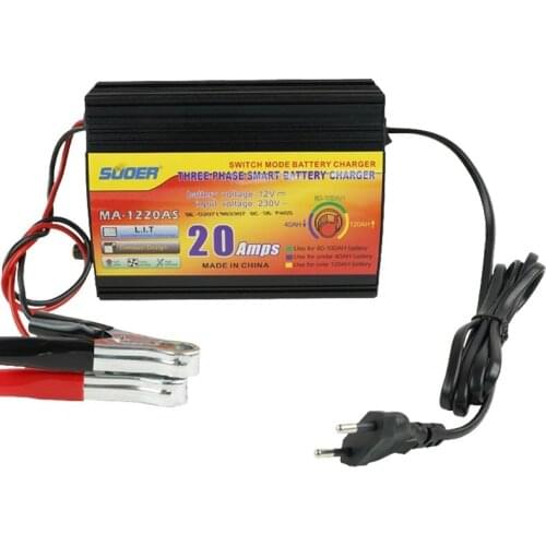 SUOER MA-1220AS 12 VOLT 20 AMP SMART BATTERY CHARGER