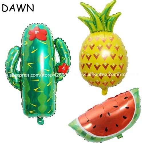 3pcs/lot Large Cactus Pineapple Watermelon Foil Balloons Baby Shower Happy Childrens' Day Birthday Party Decoration Supplies