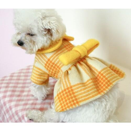 Winter Dog Clothes Dress Cat Skirt Pet Girl Princess Dresses Cat Puppy Apparel Garment Yorkies Bichon Poodle Schnauzer Clothing