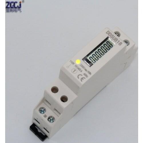 0-99999.9kWh 110V 60Hz 5(20)A 5(30)A 10(40)A DDS type 1P Din energy meter mini enery meter LCD number display