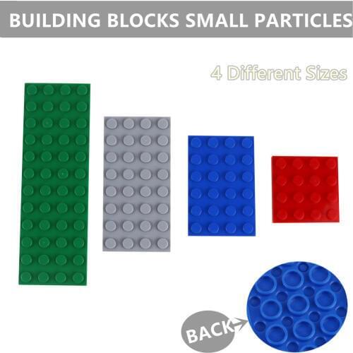 100gram/lot Building Block Thin Bricks Plate 4 x 4 4 x 6 4 x 8 4 x 12 Baseplate Educational Toys for Children Kids Gifts