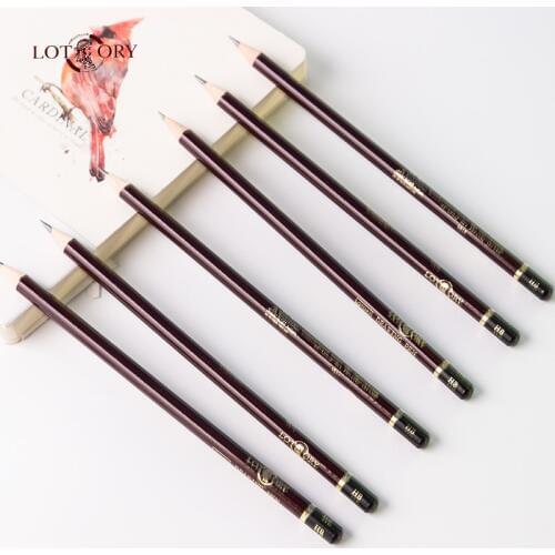 12PCS LOTORY Drawing Pencil Sketch Soft Carbon Pencil Sketch Pencil 2H 2B 4B 8B 12B 14B