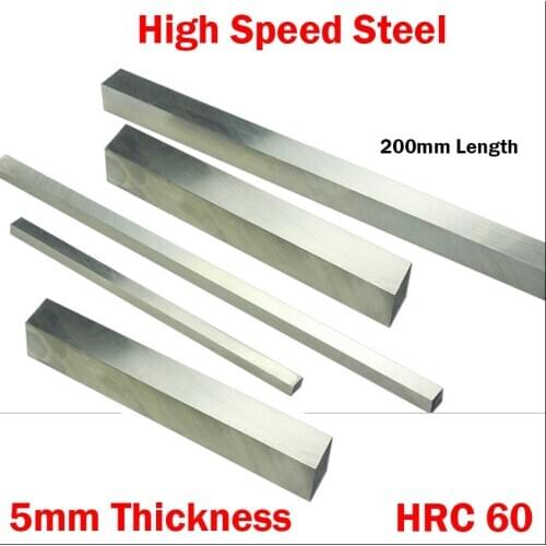 200*20*5 200x20x5 200*25*5 200x25x5 5mm Thickness HRC60 HSS Rectangle Metalworking Boring Bar Fly Cutter Cutting Lathe Tool Bit