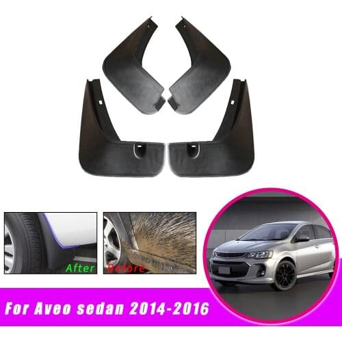 Car Mud Guards For Chevrole Aveo Sedan 2012-2018 2019 Front Rear Splash Guards Over Fender Kit Car Styling Fender Accessories