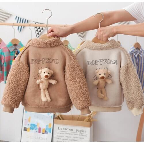 Infant Thicken Winter Kids Jackets Baby Boys Thick Coats Girls Warm Velvet Jacket Children Outerwear Fleece Toddler Girl Snowsu