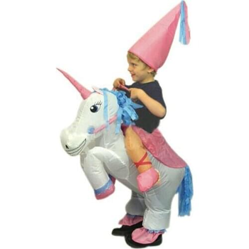 Kids Unicorn Inflatable Halloween Costume For Children Funny Carnival FullBody Suit Childrens Day Purim Masquerade for Girl Boy