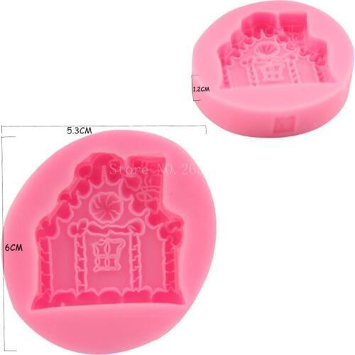 DIY Flower House Shape Silicone Fondant Soap 3D Cake Mold Cupcake Jelly Candy Chocolate Decoration Baking Tool Moulds FQ3054