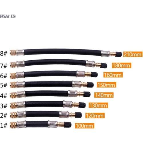 10-21cm Tires Pump Extension Rubber Hose Valve Adapter Flexible Tube Tyre Valve Extension Auto Bike Motorbike Tyre Accessories
