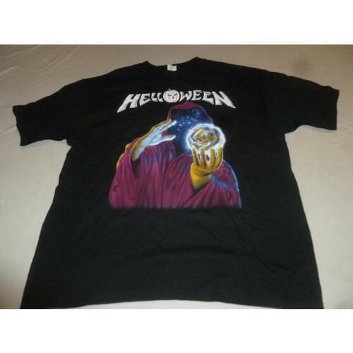 HELLOWEEN KEEPER OF THE SEVEN KEYS 87 TOUR 2007 CONCERT SHIRT BLACK SIZE 2X TEE O Neck Tee Shirt Short Sleeve Top Tee