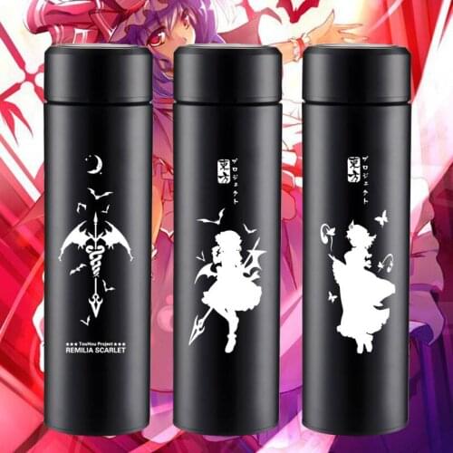 Hot Anime Touhou Project Remilia Scarlet Saigyouji Yuyuko Thermos Cup Portable Stainless Steel Vacuum Cup Water Bottle Cosplay