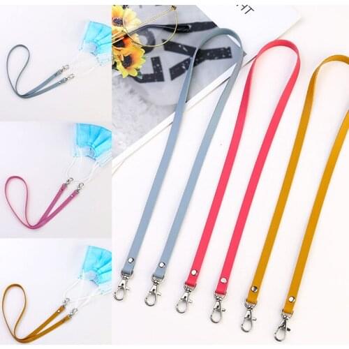 Artificial PU Leather Mask Hanging Rope Face Mask Lanyard Mask Holder Eyeglasses Chain Holder Traceless Ear Hanging Rope