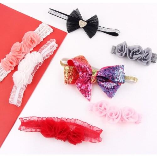 Cute Elastic Baby Girl Headband Toddlers Flower Printed Bows Little Kid Headbands Turban Baby Girls Hair Accessories Head Wrap