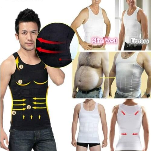 2021 Men Slimming Body Shaper Tummy Shapewear Fat Burning Vest Modeling Underwear Corset Waist Trainer Muscle Girdle Shirt