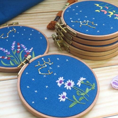 DIY Constellation Embroidery Kit European-style Beginners Without Embroidery Hoop Sewing Cross-stitch Crafts Hand-stitched Decor