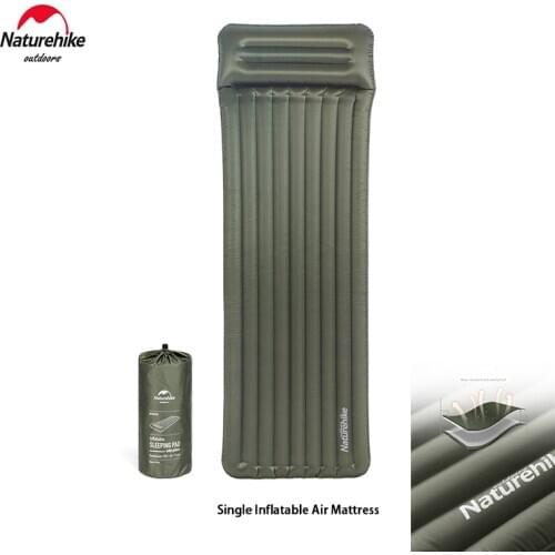 Naturehike Single Lightweight Portable Inflatable Air Mattress TPU Sleeping Pad Travel Picnic Mat Outdoor Camping Hiking Cushion