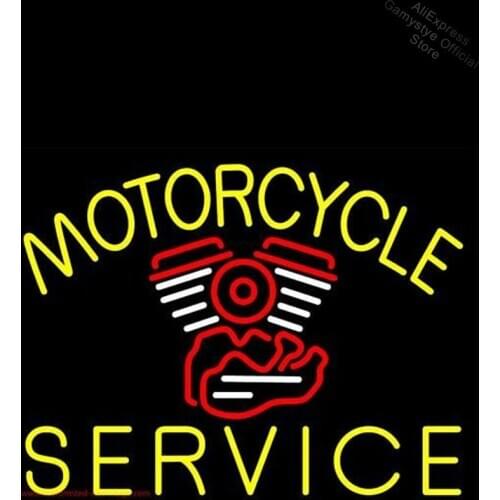 Neon bulbs sign Motorcycle service handcraft neon sign bar sign real glass outdoor lighting store neon sign logo Bar Pub Light